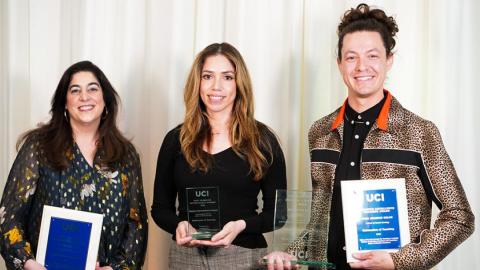 Photo of from left: Hillary Berk, Yasmin Barrientos Kofman and Brandon Golob. 