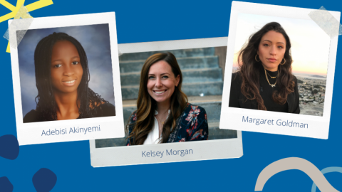 A collage of doctoral students Adebisi Akinyemi, Kelsey Morgan and Margaret Goldman, who were named NSF award recipients.