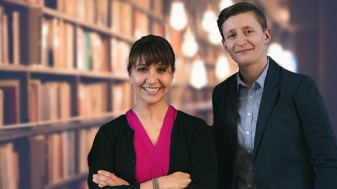 Professor Nancy Rodriguez, left, and Ph.D. candidate Rebecca Tublitz. Photo by Han Parker 