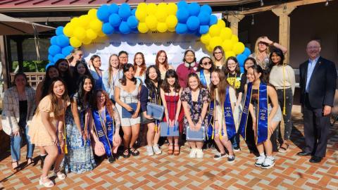 awardees and the dean
