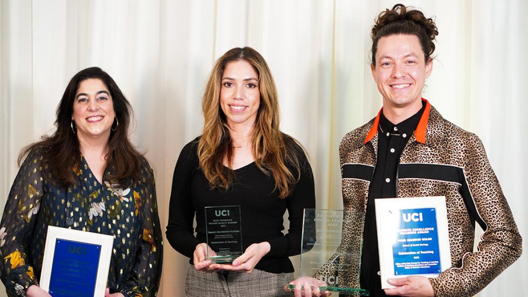 Photo of from left: Hillary Berk, Yasmin Barrientos Kofman and Brandon Golob.