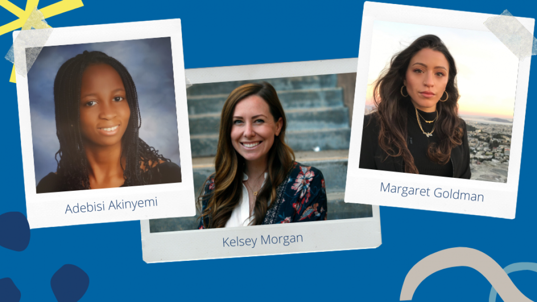 A collage of doctoral students Adebisi Akinyemi, Kelsey Morgan and Margaret Goldman, who were named NSF award recipients.