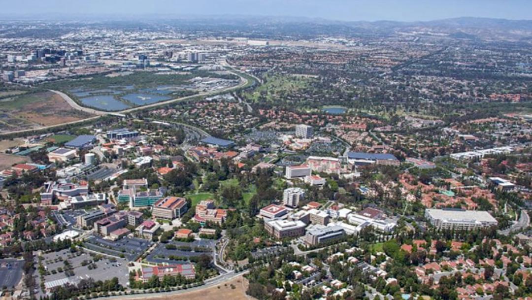 Aerial photo of the city of irvine