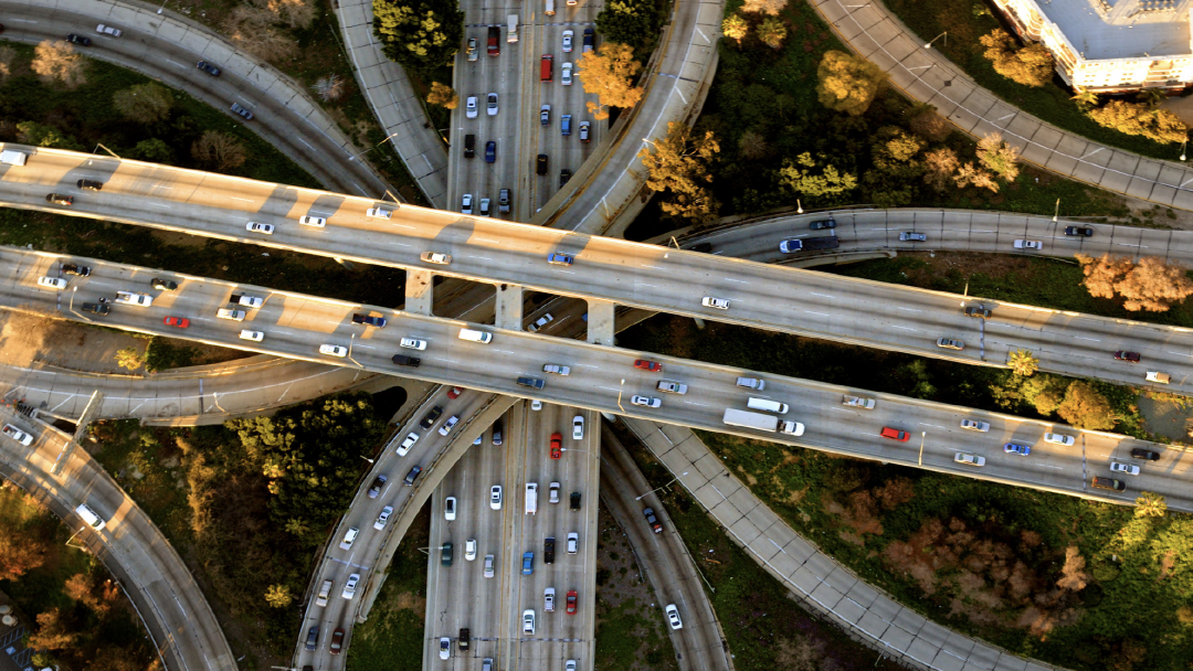 Photo of freeways intersecting