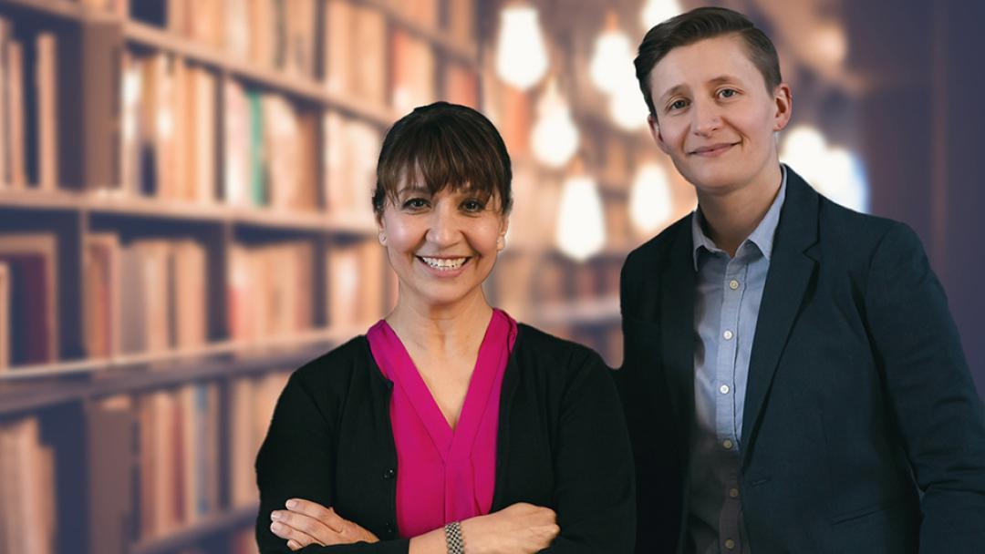 Professor Nancy Rodriguez, left, and Ph.D. candidate Rebecca Tublitz. Photo by Han Parker 